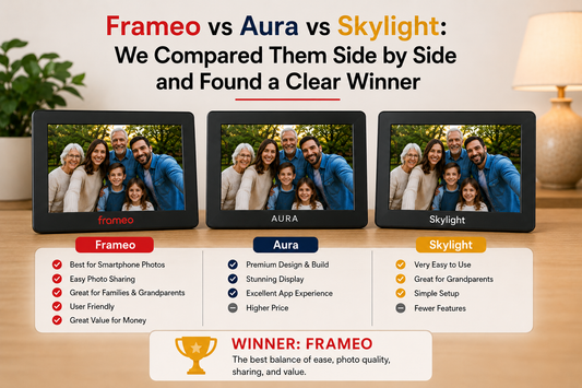Frameo vs Aura vs Skylight comparison