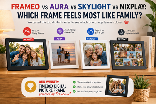 Digital photo frame comparison for families