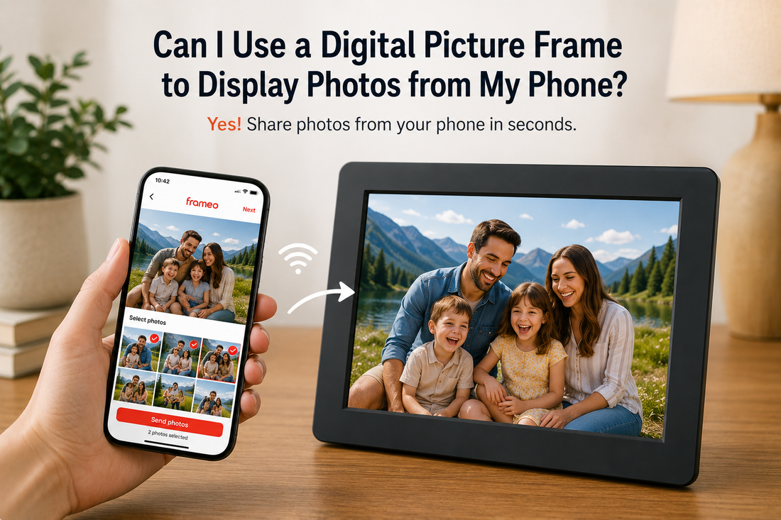 Sending photos to digital frames easily