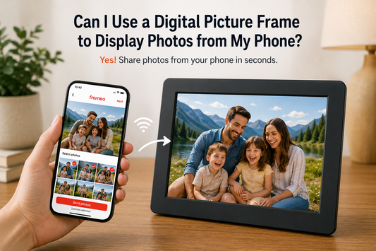 Sending photos to digital frames easily
