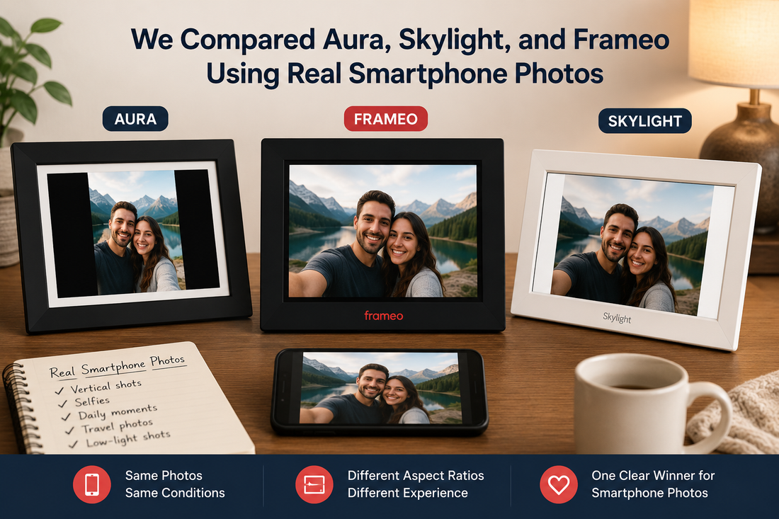 We Compared Aura, Skylight, and Frameo Using Real Smartphone Photos