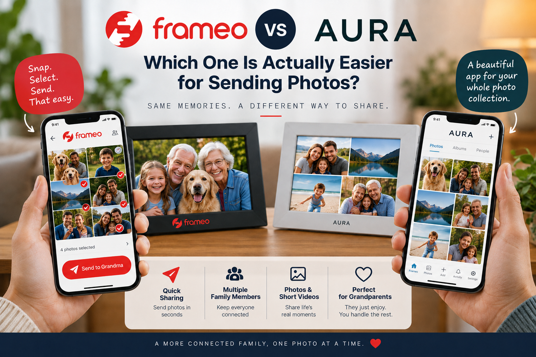 Frameo vs Aura: Easy Photo Sharing