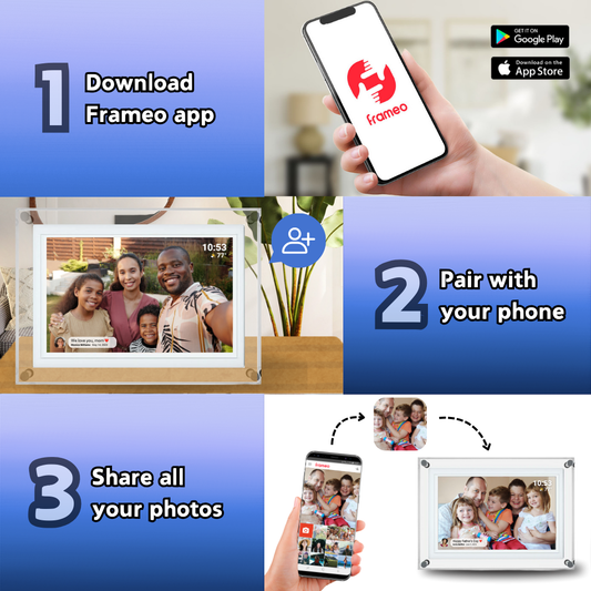 Timebox™ Digital Picture Frame 10.1" Slim Acrylic