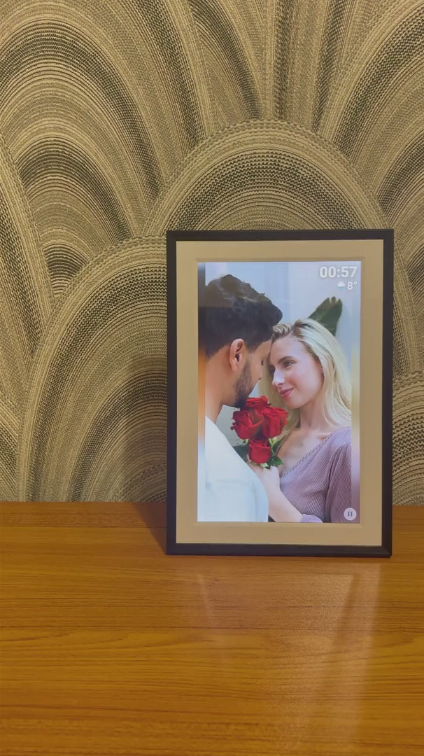 Frameo digital picture frame displaying beautiful couple moments — Stay Close, Always | Timebox™`