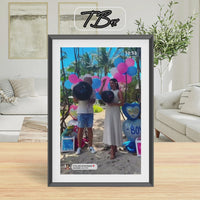 Timebox™ Digital Picture Frame 10.1" Black & White